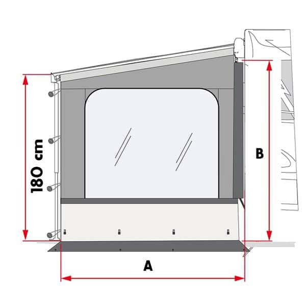 Paroi latérale Fiamma SIDE W PRO pour store F35 PRO