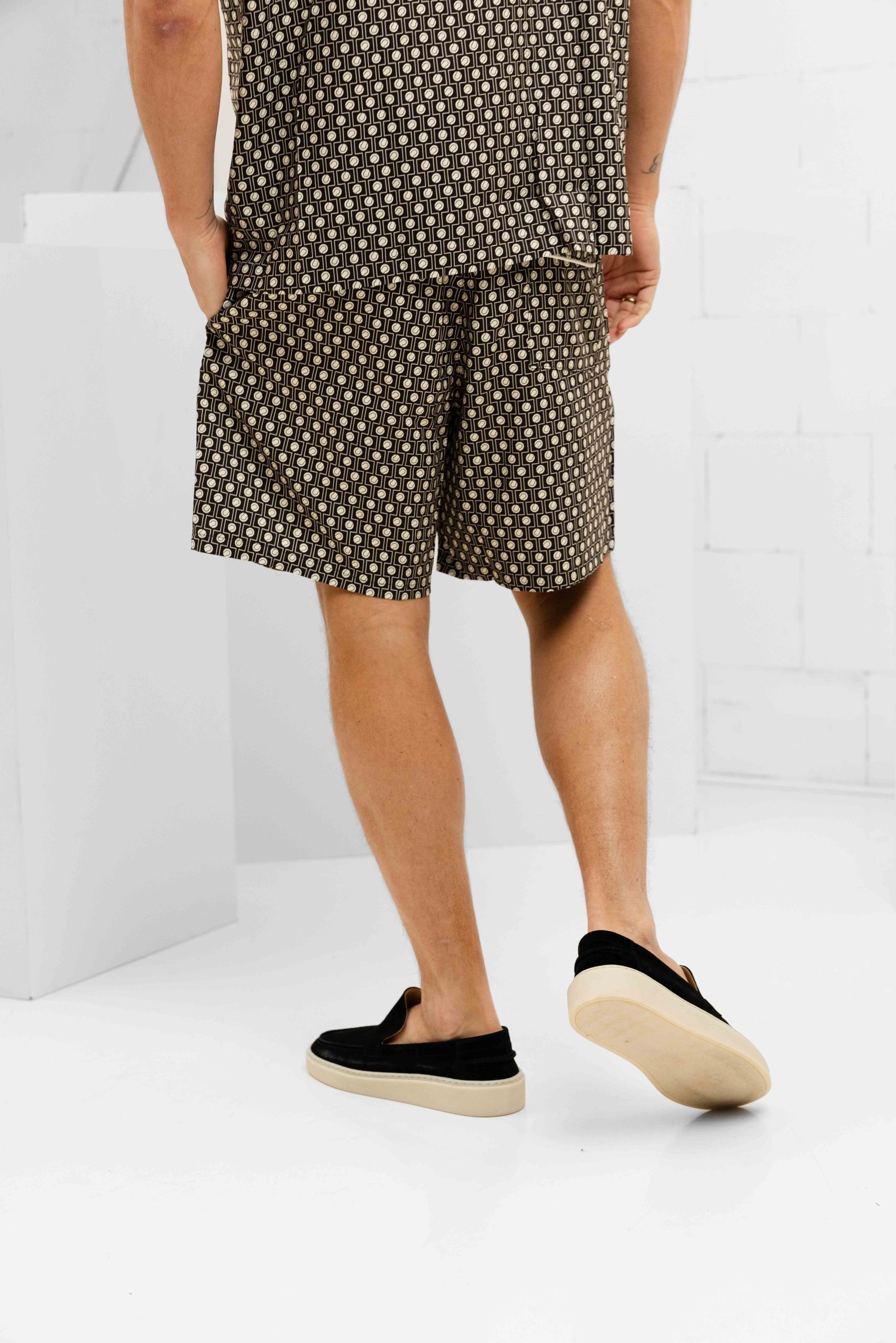 Lacoste Korte broek Heren Zwart/Beige