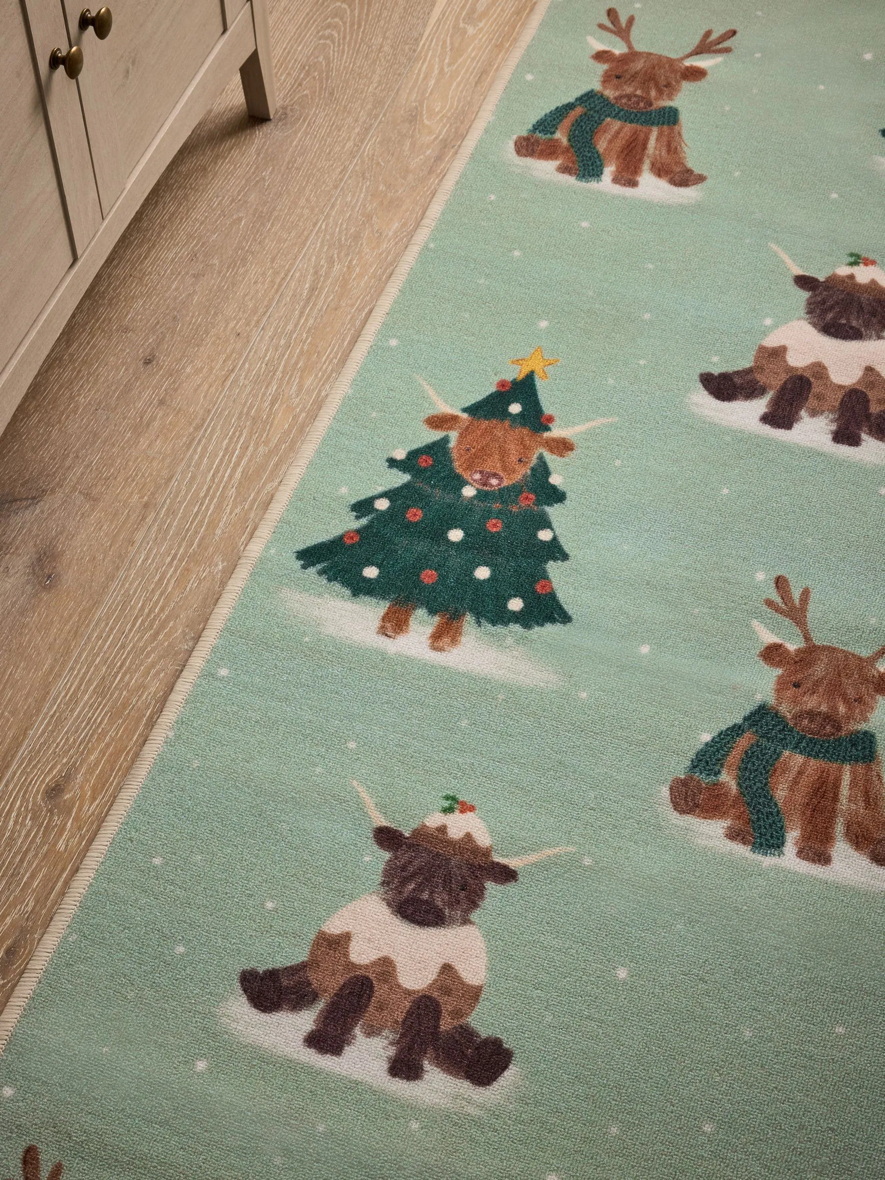 Wasbare Kerstmis Loper Hamish