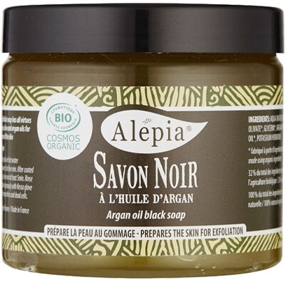 Savon noir hydratant & exfoliant - Huile d'argan bio - Corps & visage - 200 ml