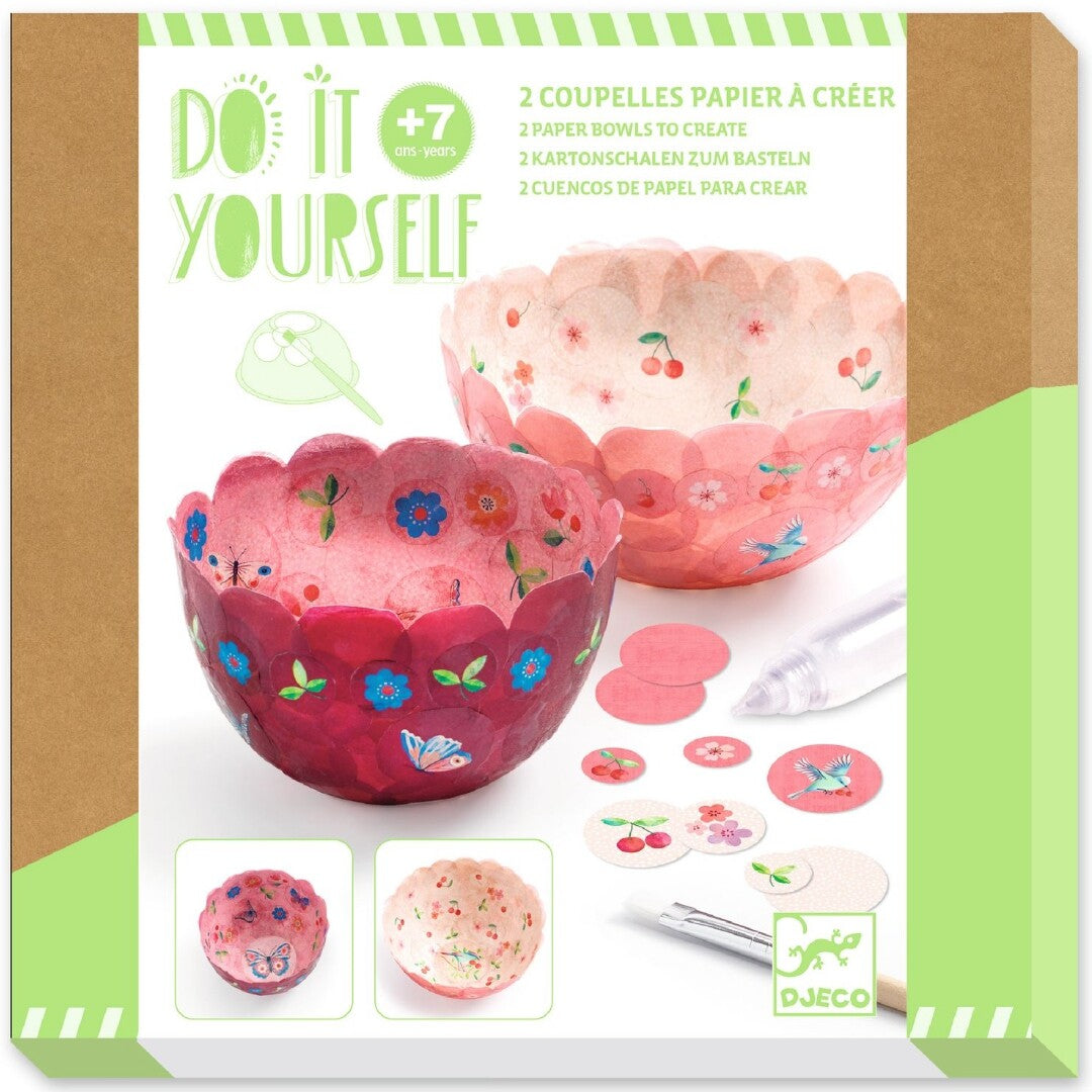 Djeco knutselset diy papier maché kommen