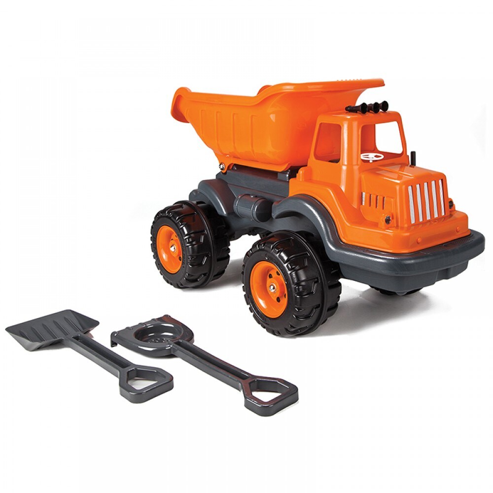 Pilsan 06607 Spielzeug Muldenkipper, Tragkraft max. 5 kg, Spielspaß ab 3 Jahren orange