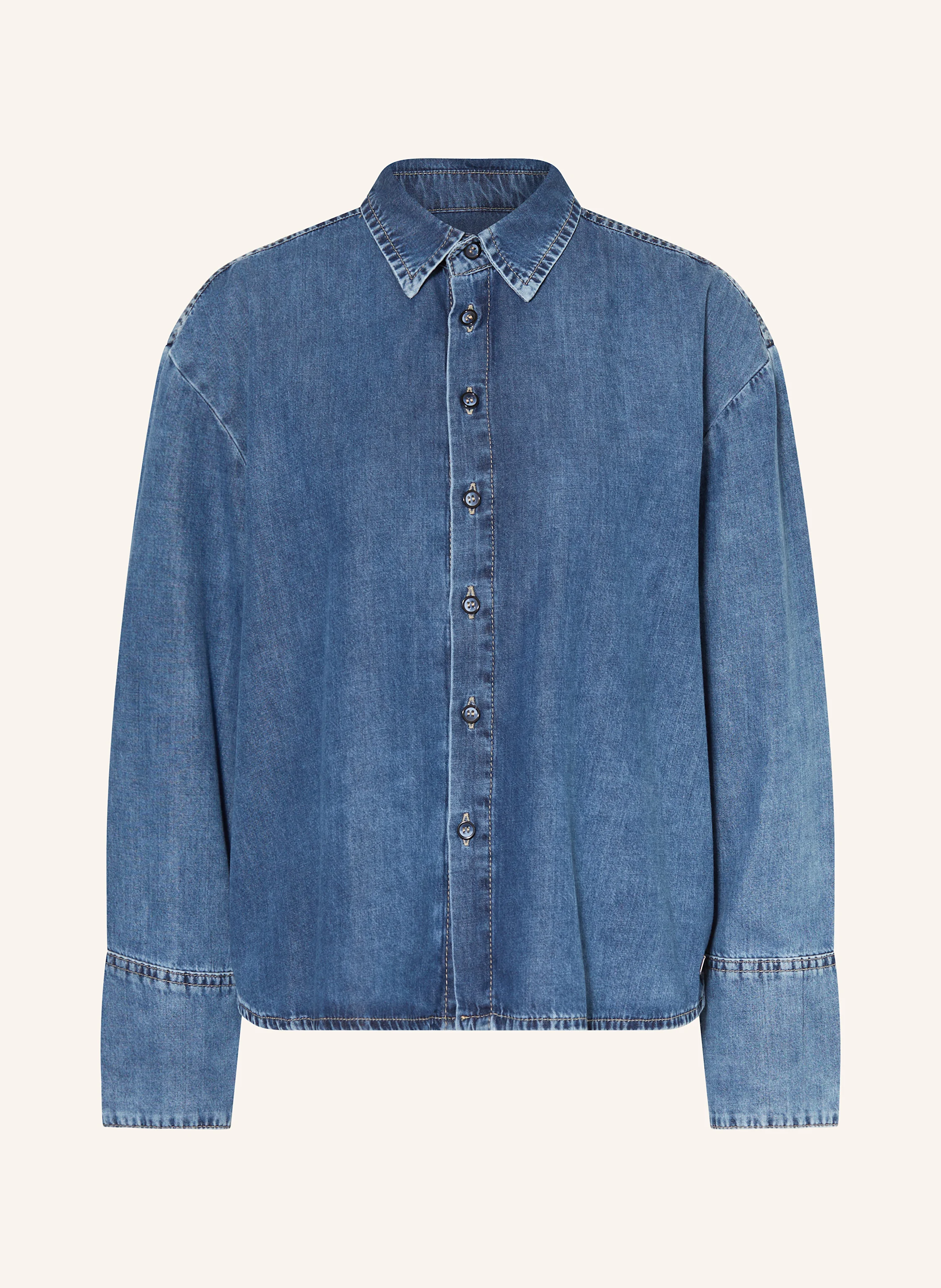MAC Hemdbluse in Jeansoptik