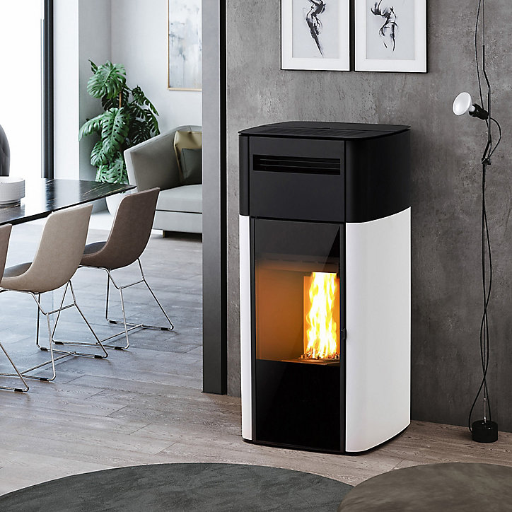 Poele à granulés Bestove Satie blanc 9kW