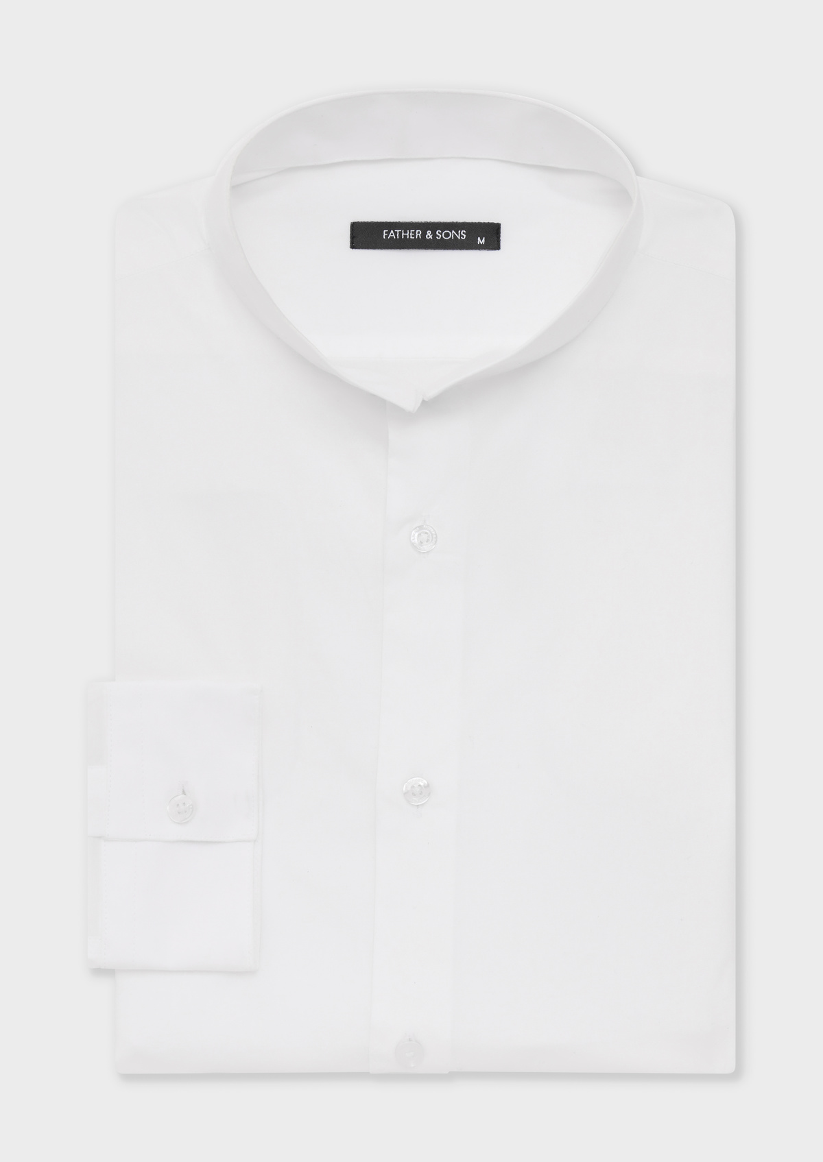 Chemise habillée Slim en satin de coton stretch uni blanc