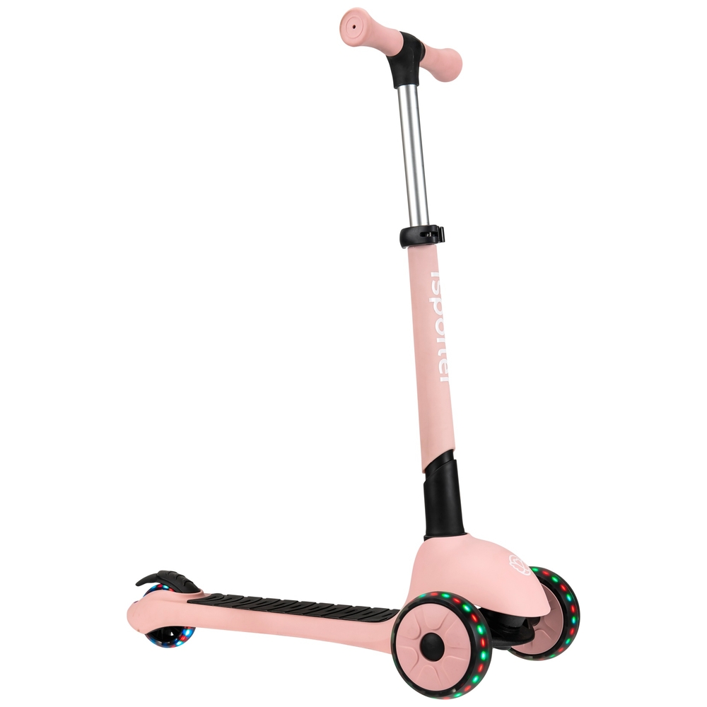 iSporter Faltbarer LED-Scooter in Pastellrosa