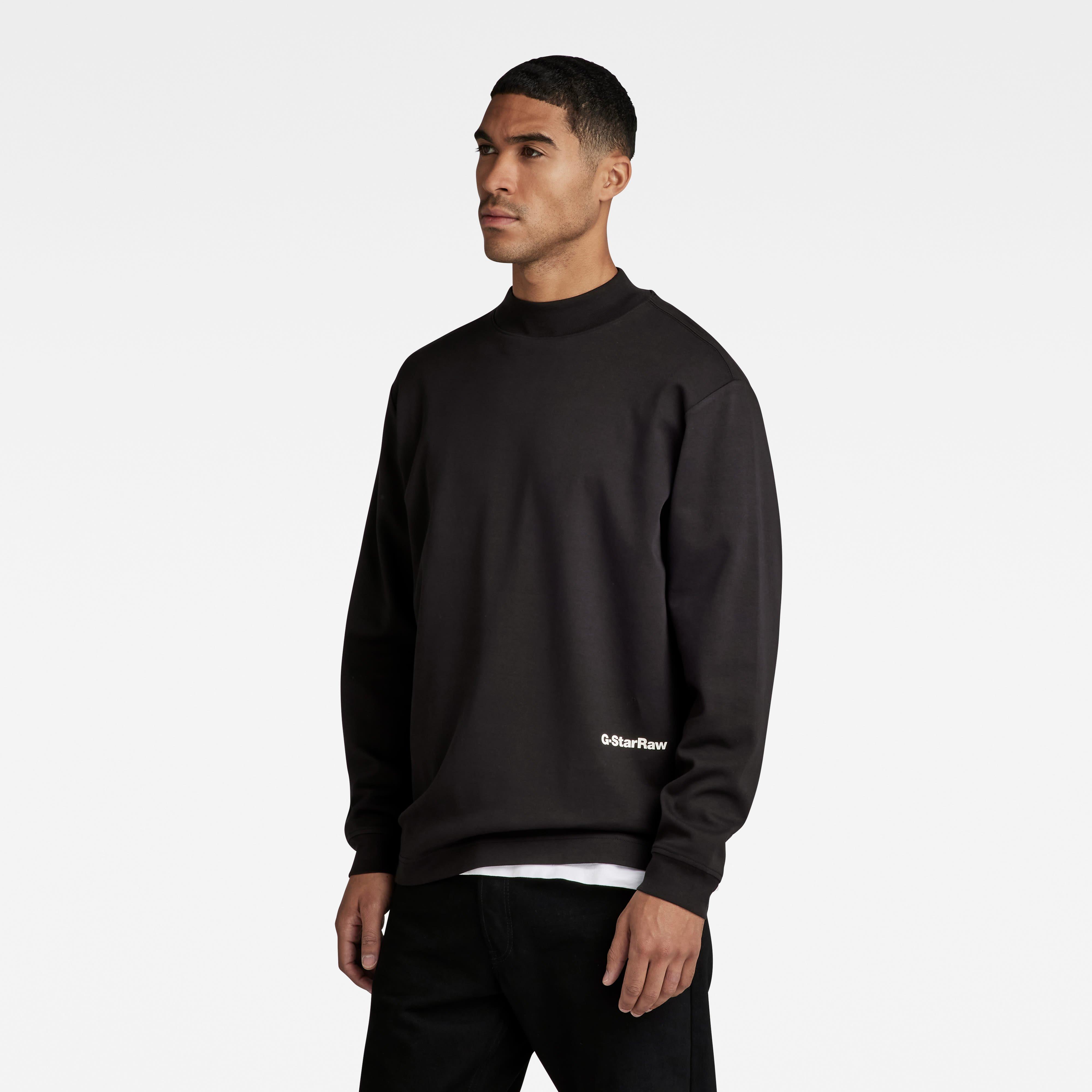 G Star Mock Neck Loose T Shirt