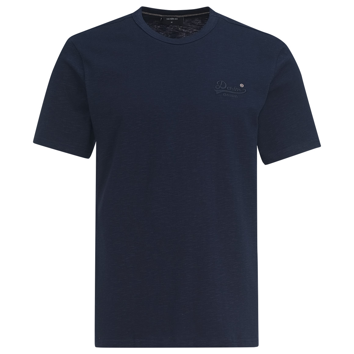 VanVaan Denim Herren T-Shirt mit Stickerei dunkelblau