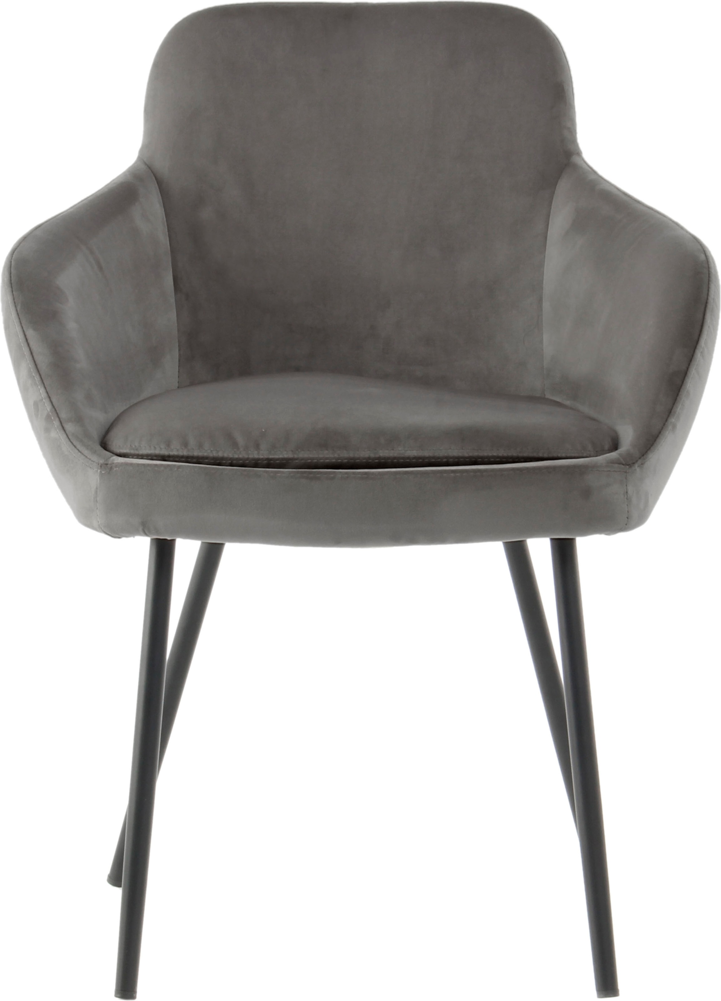 Kayoom Polsterstuhl »Stuhl Cobain 825 2er-Set, einfarbiges Design, minimalistisch gestaltet« (Set) 2 Stk.samtweicher Bezug, weiche Polsterung für ein gemütliches Sitzgefühl