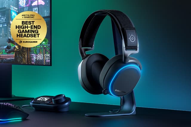 SteelSeries Arctis Pro + GameDac gamingheadset (sort)