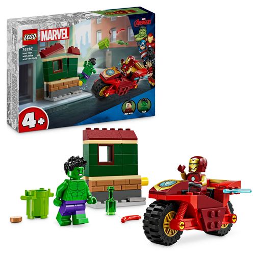 LEGO Super Heroes Iron Man Med Motorcykel Og Hulk - 76287