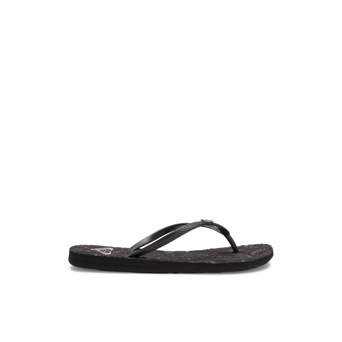 ROXY-Antilles-Tongs sandales - Talon plat - Noir/Blanc