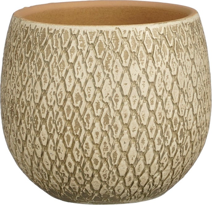 Mica Decorations bloempot Madeira crème D 18 H 18 cm