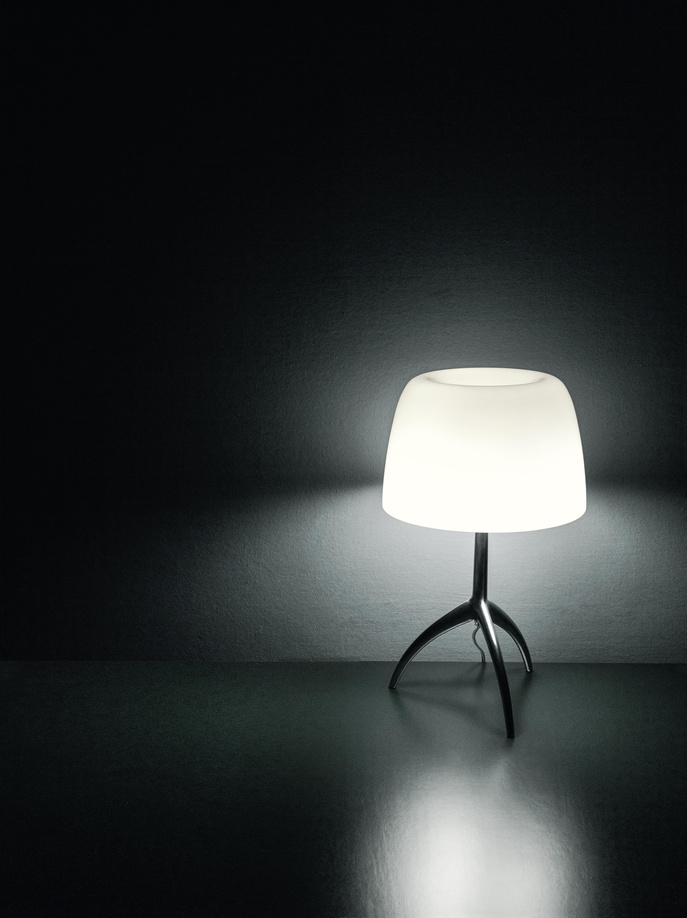 Tafellamp Lumiere Piccolo wit/aluminium