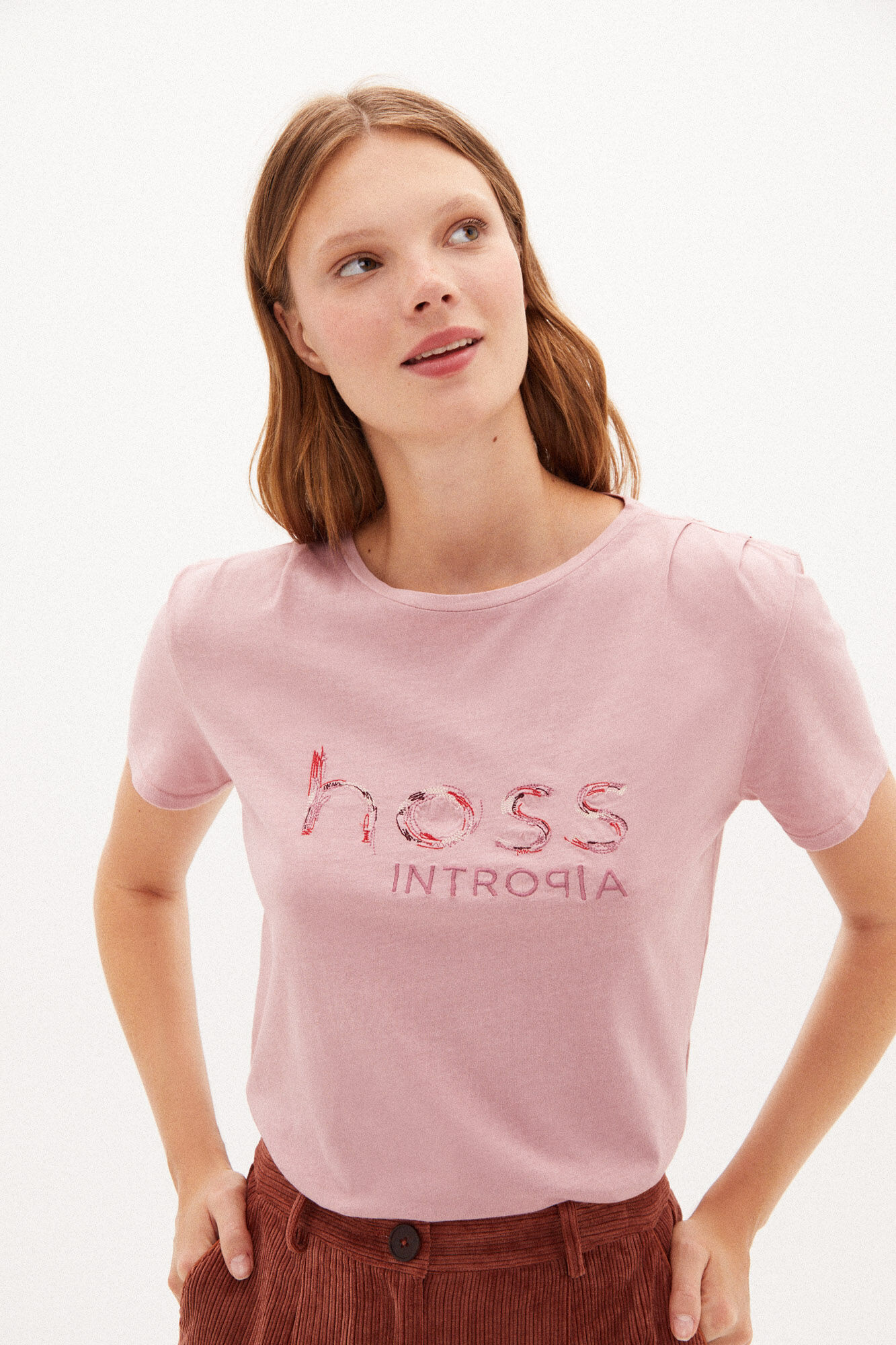 Camiseta Jade Cotton com Logo - Rosa