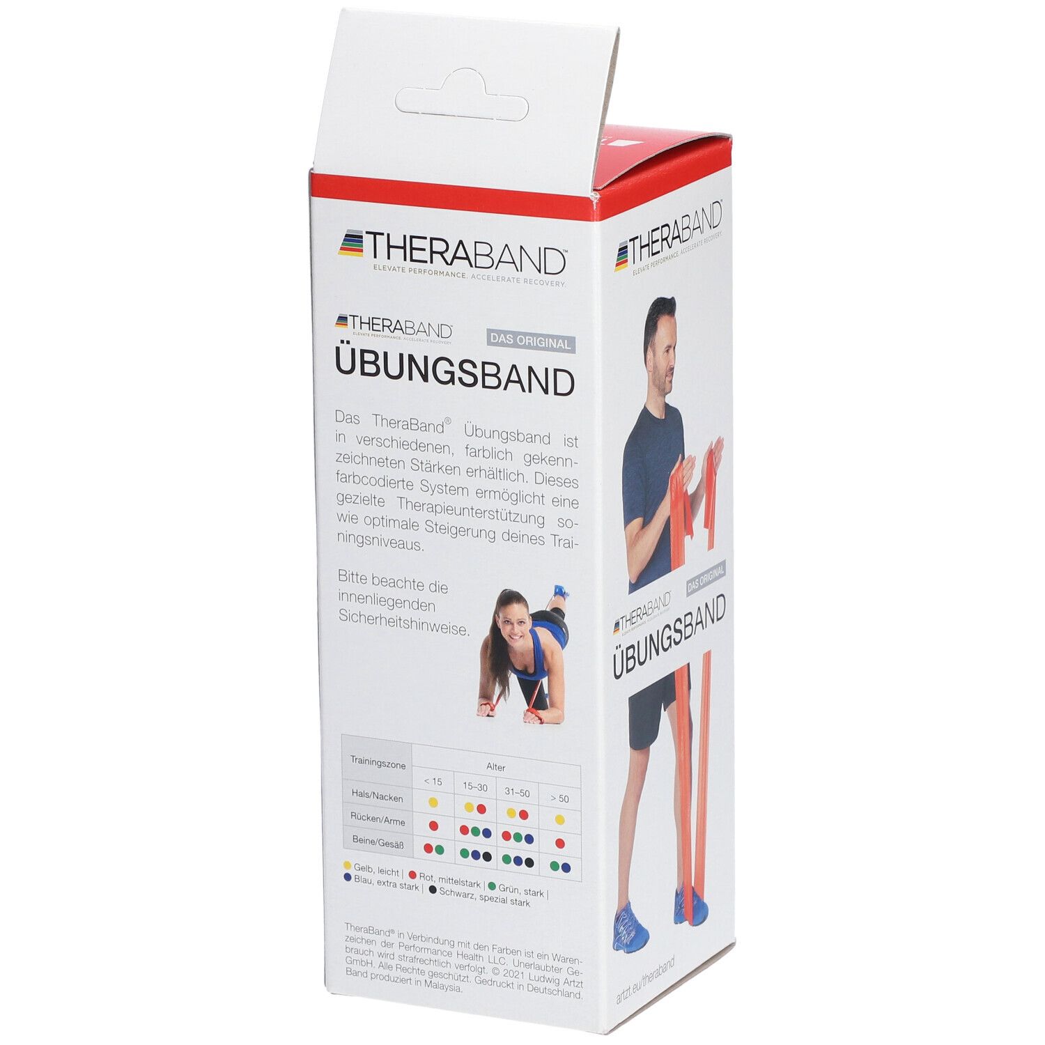 RUSSKA Theraband™  2,5 m mittel stark rot
