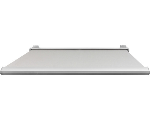 SOLUNA cassettescherm Exclusiv 2x1,5 doekdesign 320923 frame zilver E6EV1 geanodiseerd aandrijving rechts incl. motor en wandschakelaar