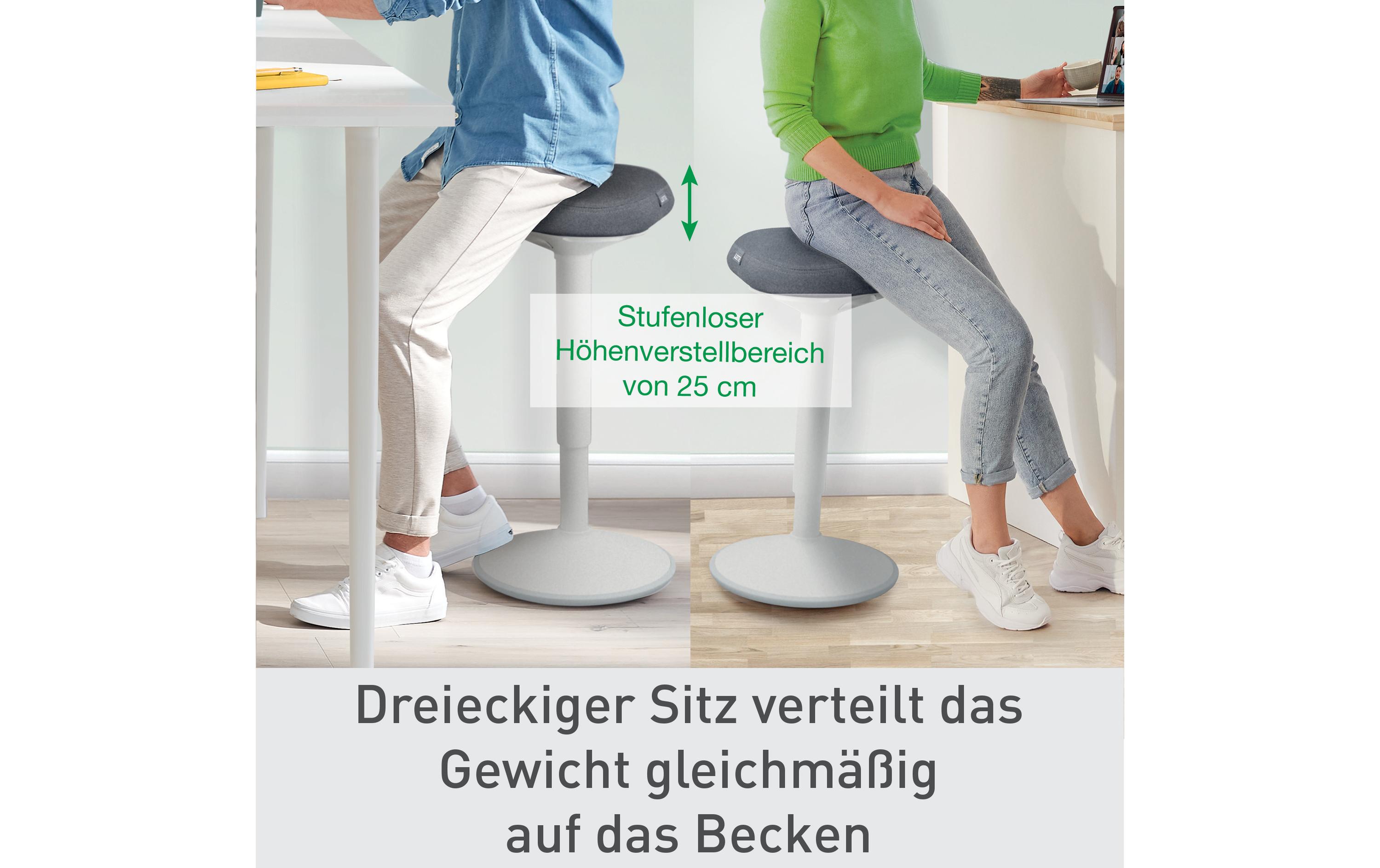 Ergo Active Stehhocker Hellgrau<br>Ergonomischer Hocker