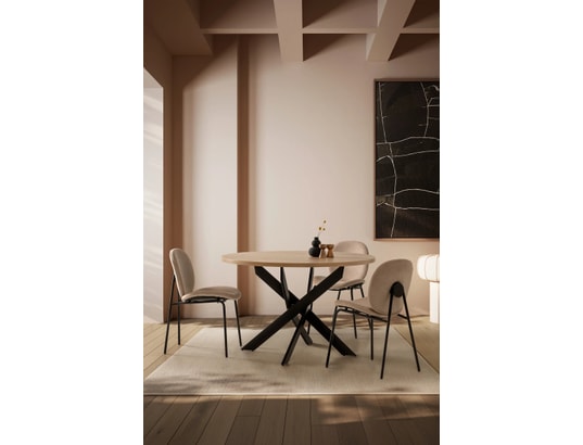 CONCEPT1 - Table Ther 120 x 120 x 77 cm couleur chêne