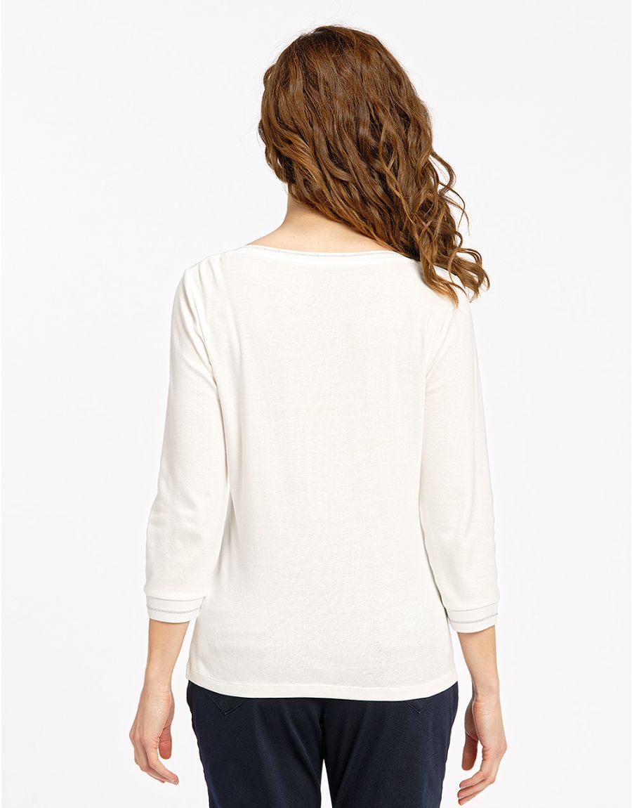 T-shirt blanc coton modal