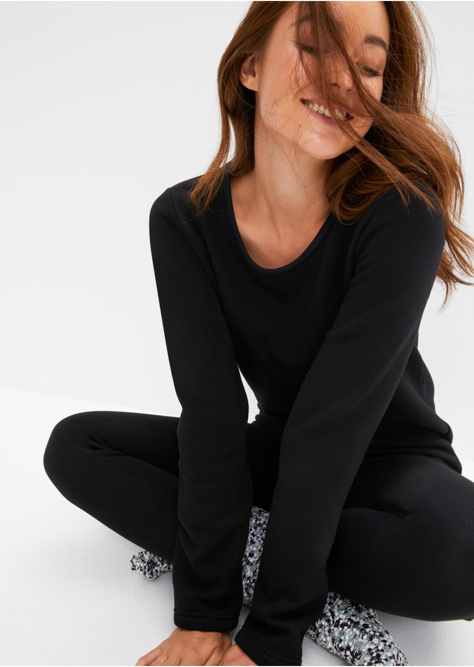 T-shirt thermo avec doublure douce en polaire