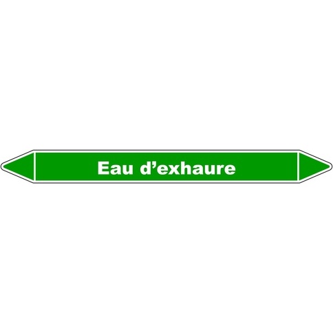 Marqueur tuyauterie - Eau d'Exhaure - Vinyle laminé - NFX 08-105