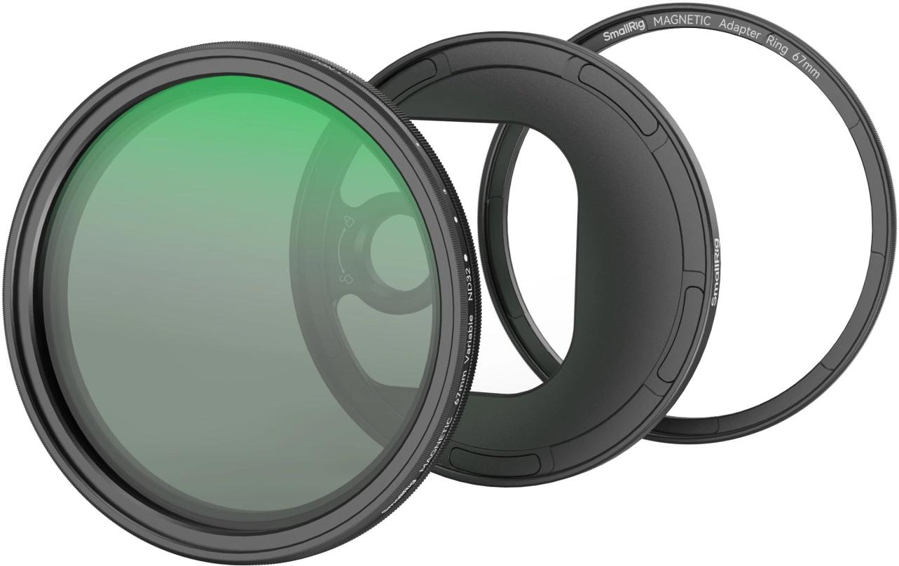 Aufsteckbarer VND-Filter ND2-ND32 (1-5 Stop) 67mm T-mountFür mobile Filmemacher