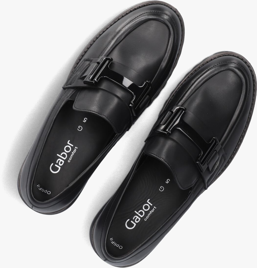 zwarte gabor loafers 452