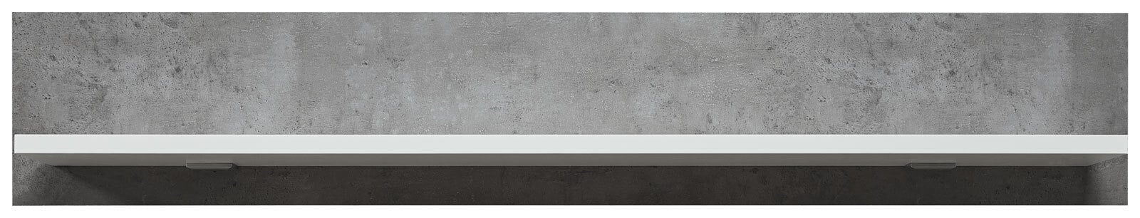 Wandboard MARIE 138 x 24 x 23 cm Holznachbildung weiß Hochglanz
