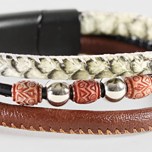 Bracelet Noir Beige Marron
