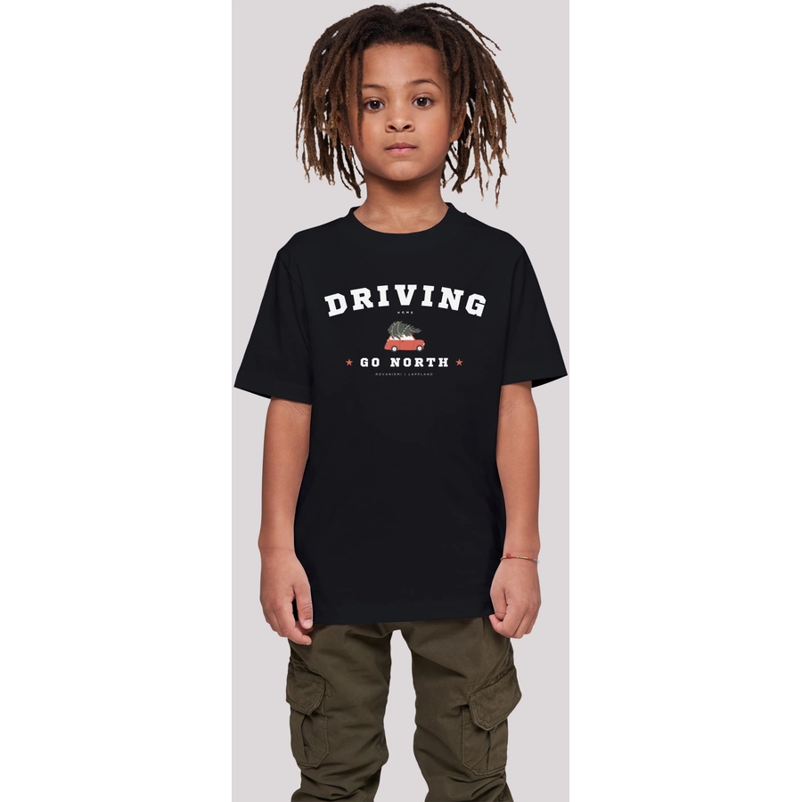 F4NT4STIC T-Shirt Driving Home Weihnachten schwarz