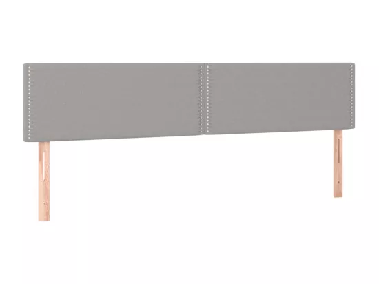 Sommier tapissier et matelas et LED Gris clair 180x200 cm Tissu