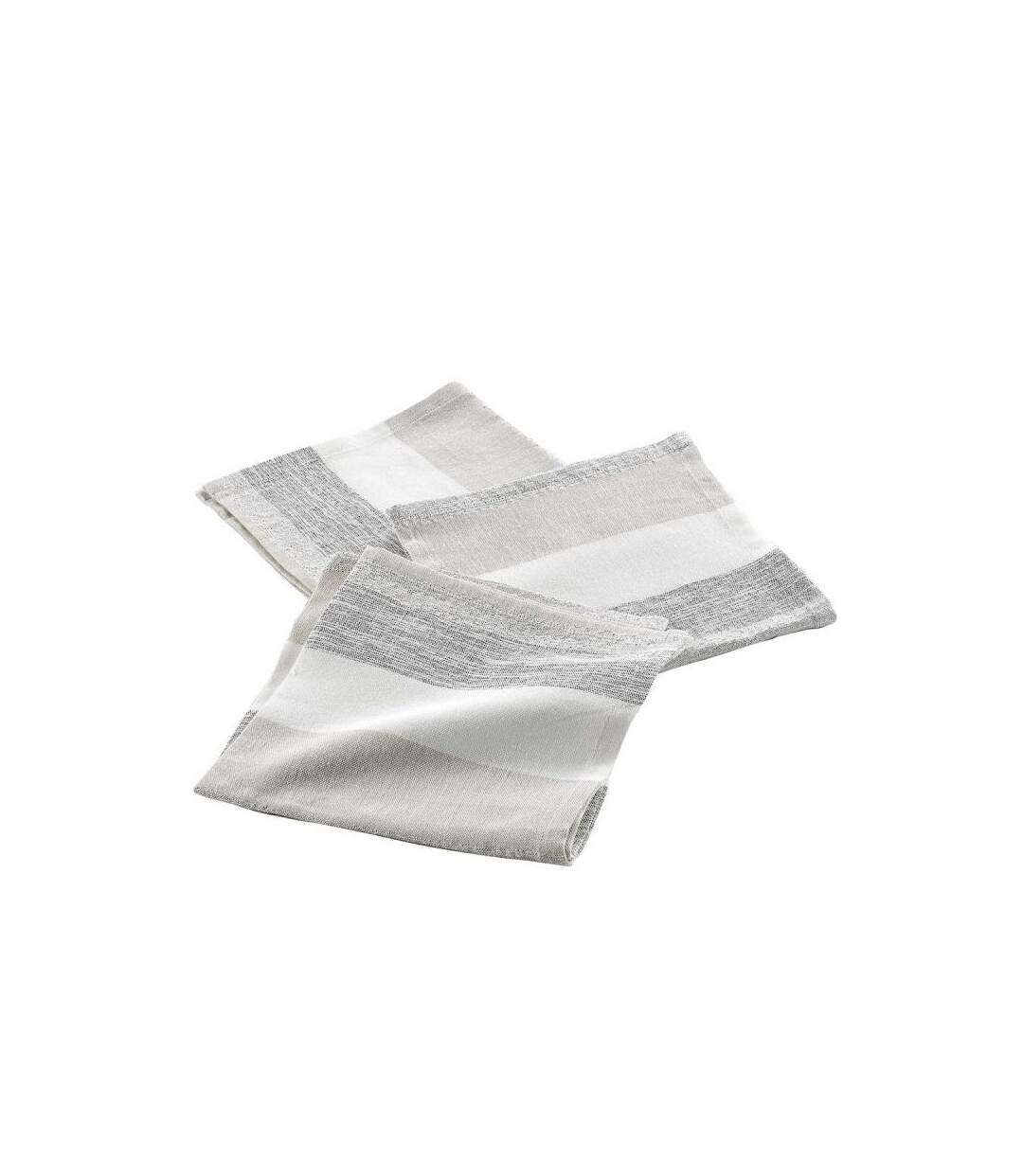 Lot de 3 Serviettes de Table Eldora 40x40cm Naturel