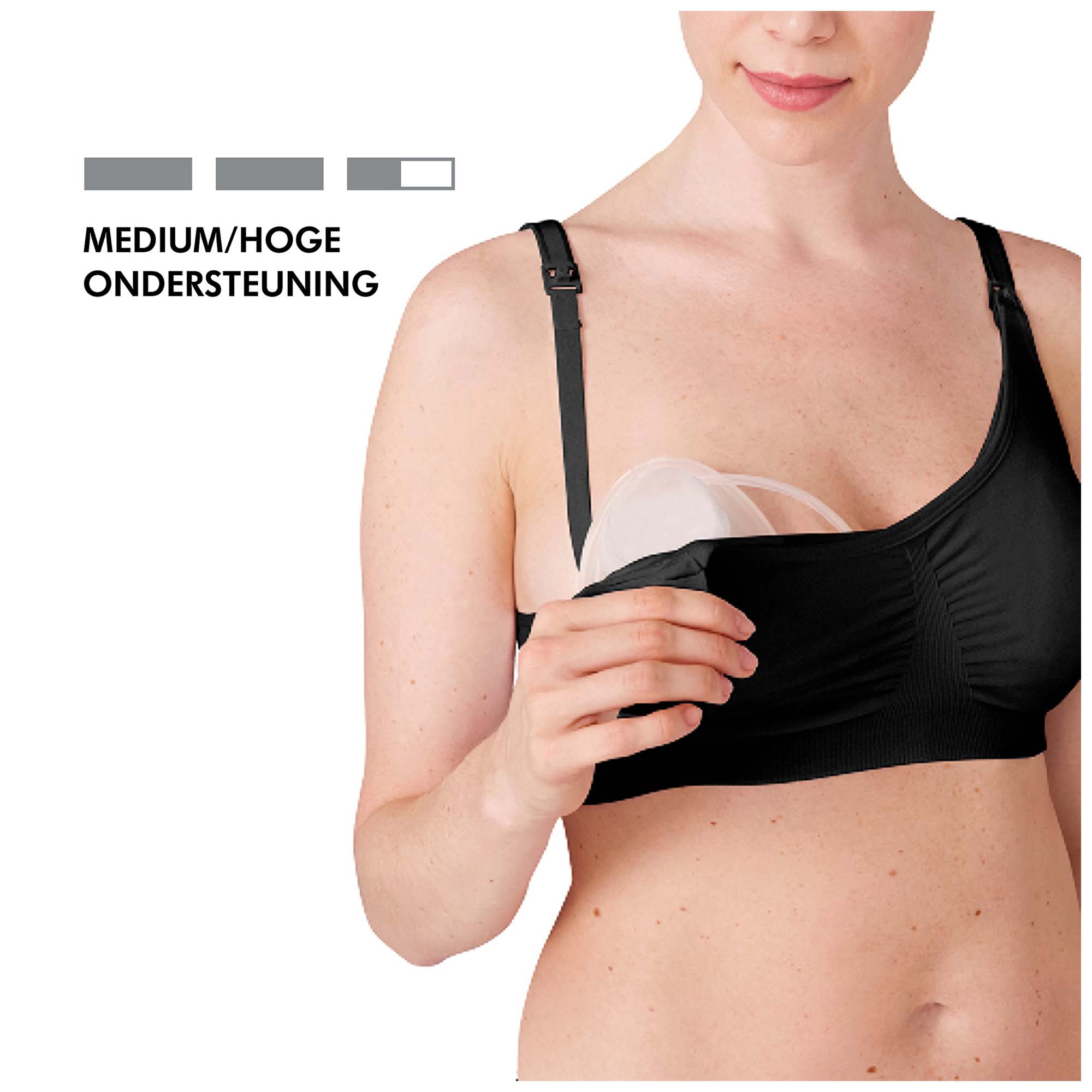 Medela 3-in-1 Borstvoedings- en kolfbeha - Zwart - maat M