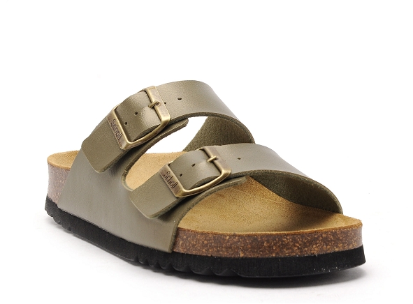 Scholl mules et sabots plats femme josephine 30046 kaki