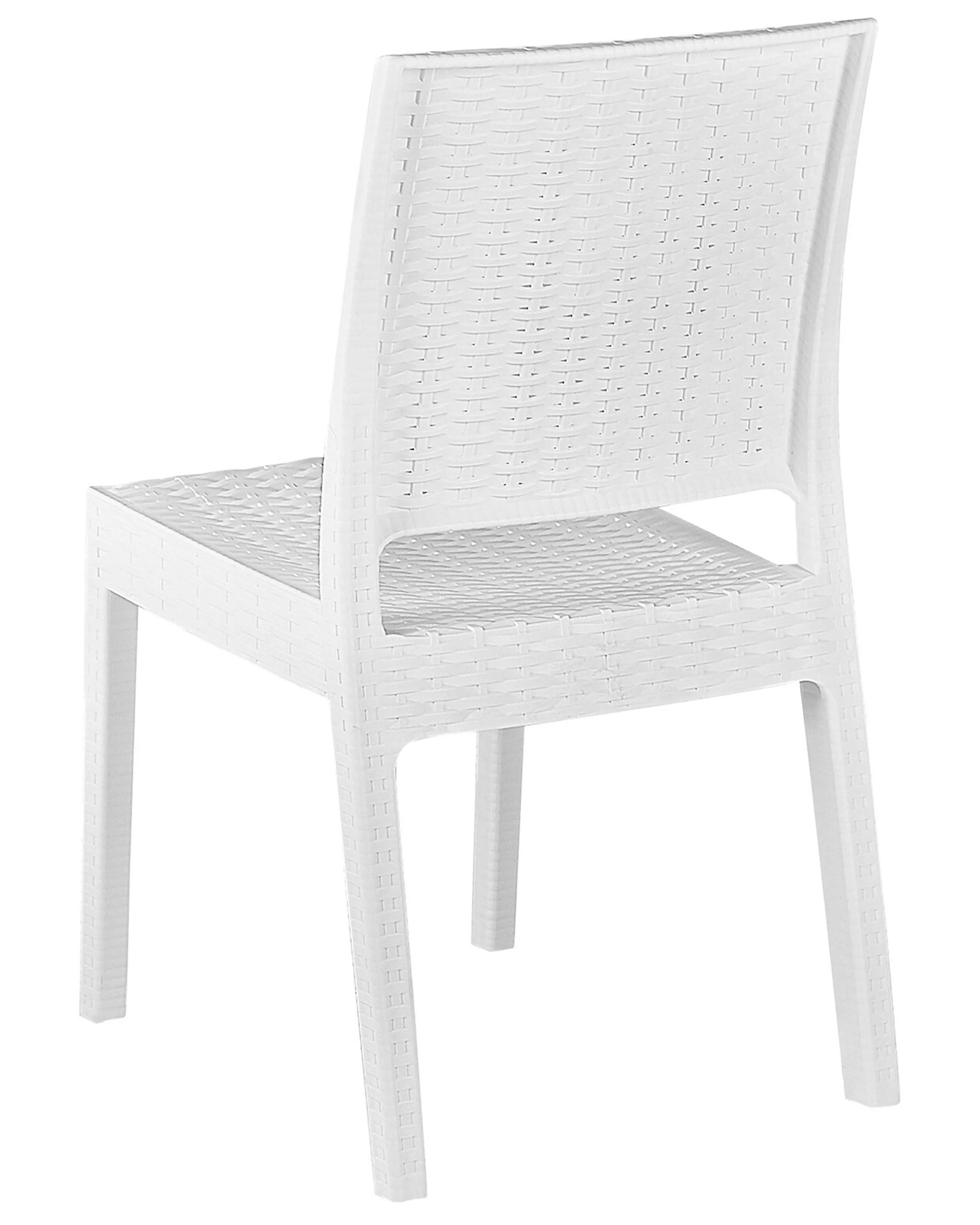 Set van 2 tuinstoelen FOSSANO Synthetisch materiaal Wit