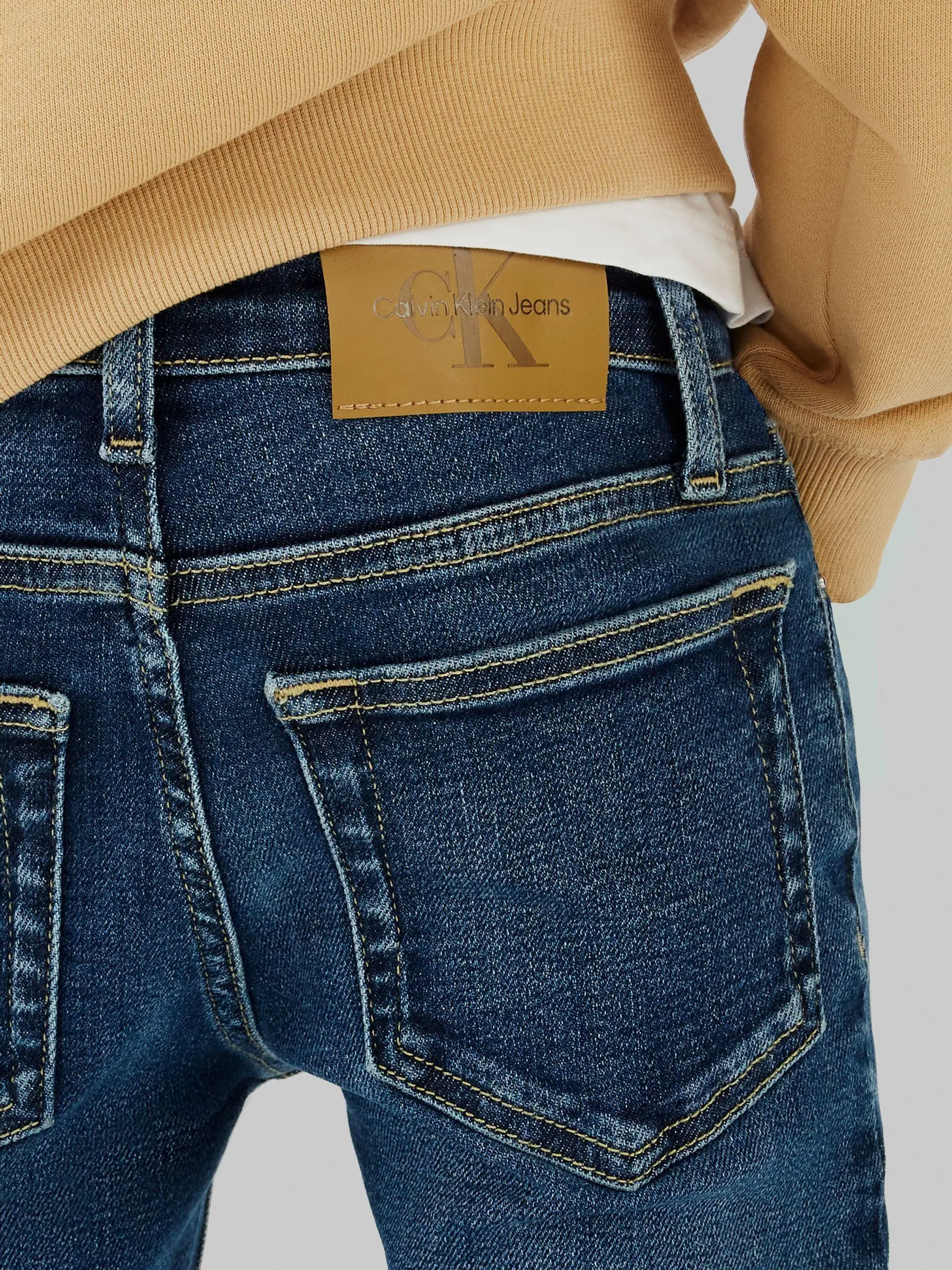 Calvin Klein Jeans Blue Mid Rise Slim Jeans