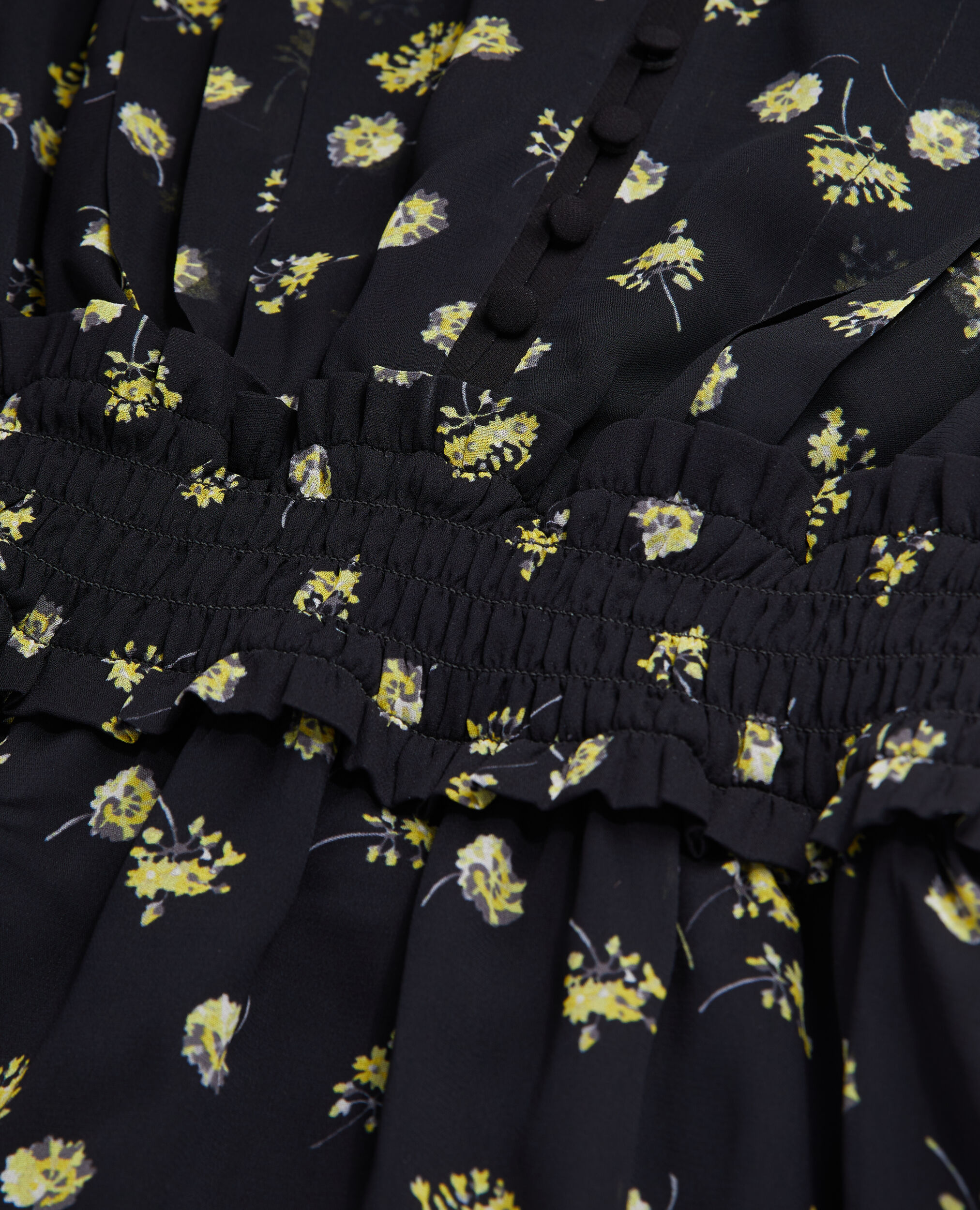 Robe courte imprimée avec boutonnage