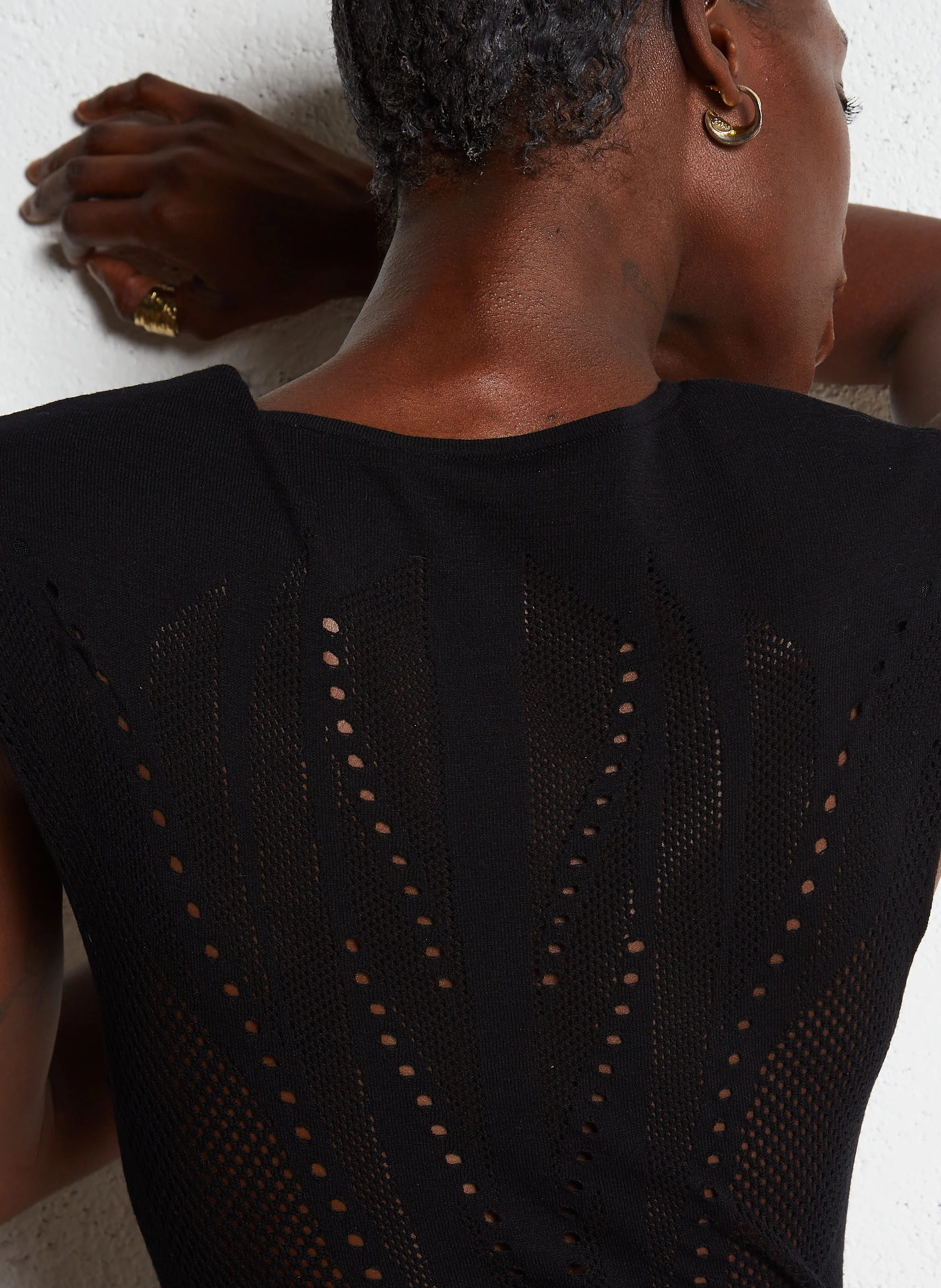 BODHI - Pull col rond en maille | Noir