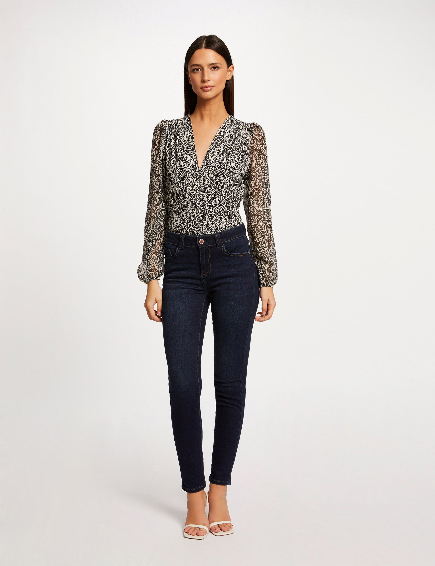 T-shirt manches longues imprimé multico femme - multico