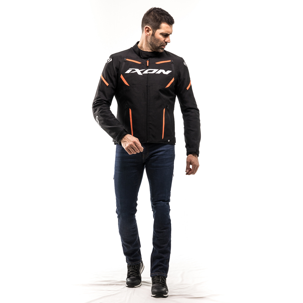 Ixon - Blouson Striker Noir / Blanc / Orange