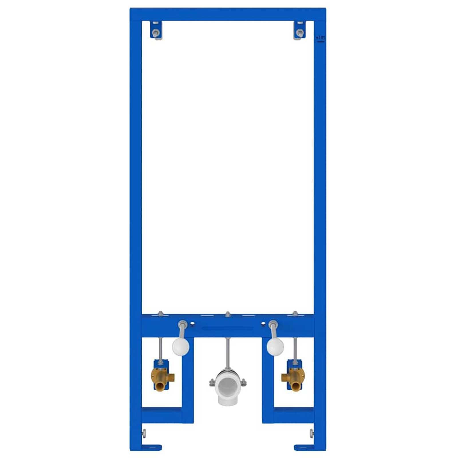 vidaXL Badkamermuurbeugel Blauw 50 x 17,5 x 136 cm Staal