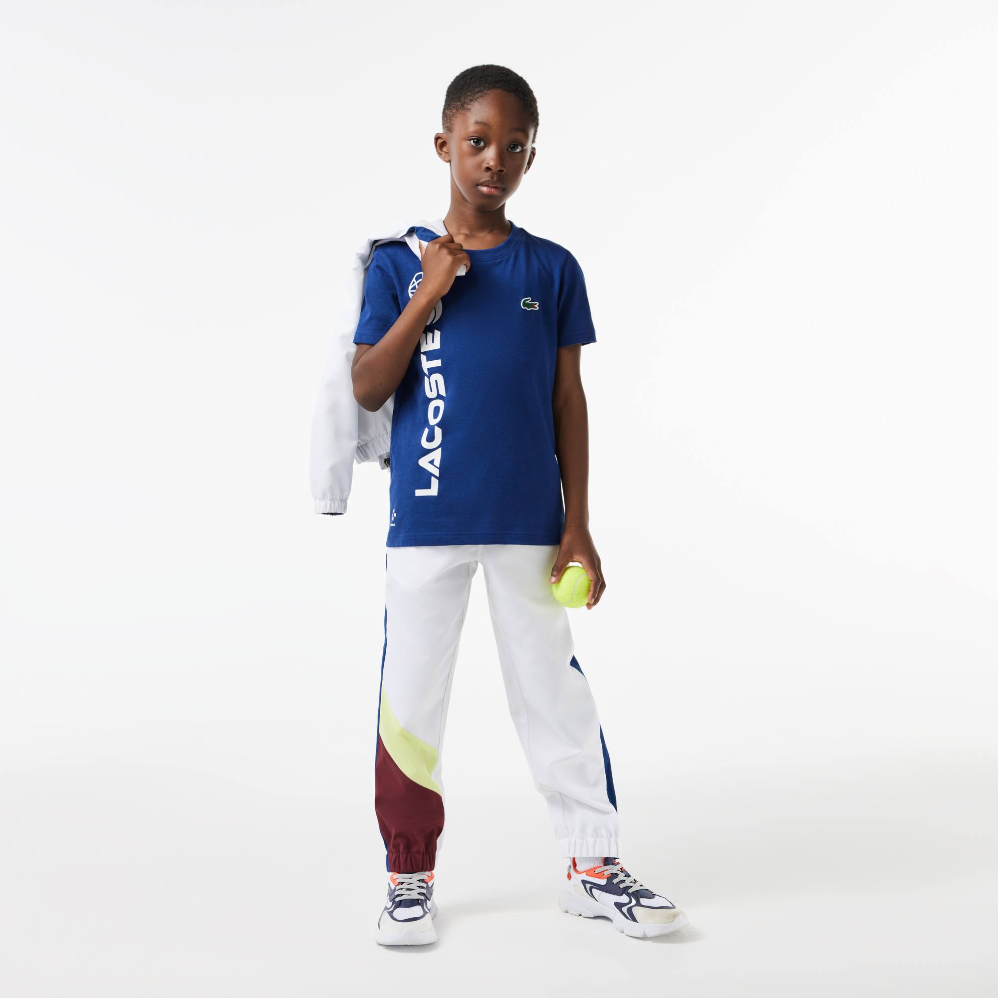LACOSTE Baumwoll-Jersey Tennis T-Shirt T-Shirts & Hemden - Blau - Lacoste - Jungen