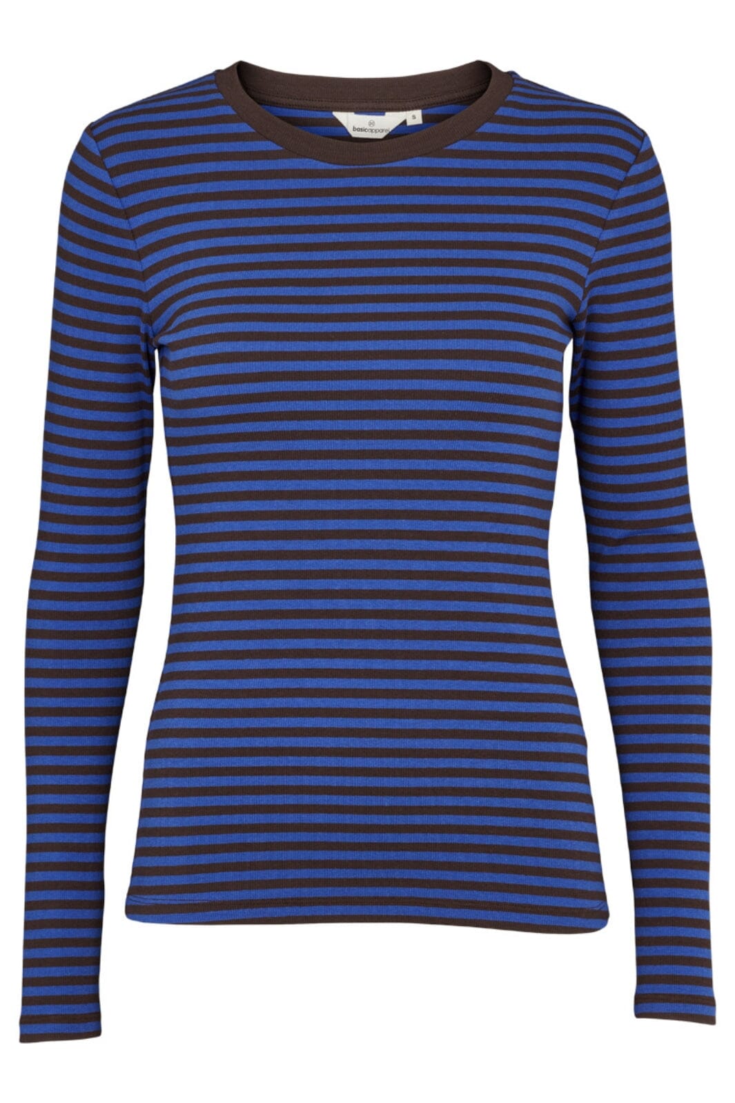 Basic Apparel Ludmilla Ls Tee Gots BA146-01 738 chocolate torte clematis blue