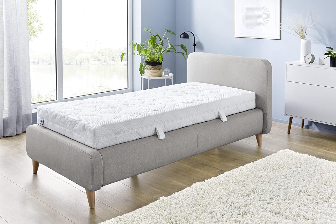 Irisette Lotus orthopädische 7-Zonen 500er Tonnentaschenfederkernmatratze, Härtegrad 3 (mittelfest), 90 x 200 cm, Öko-Tex zertifiziert, produziert nach deutschem Qualitätsstandard