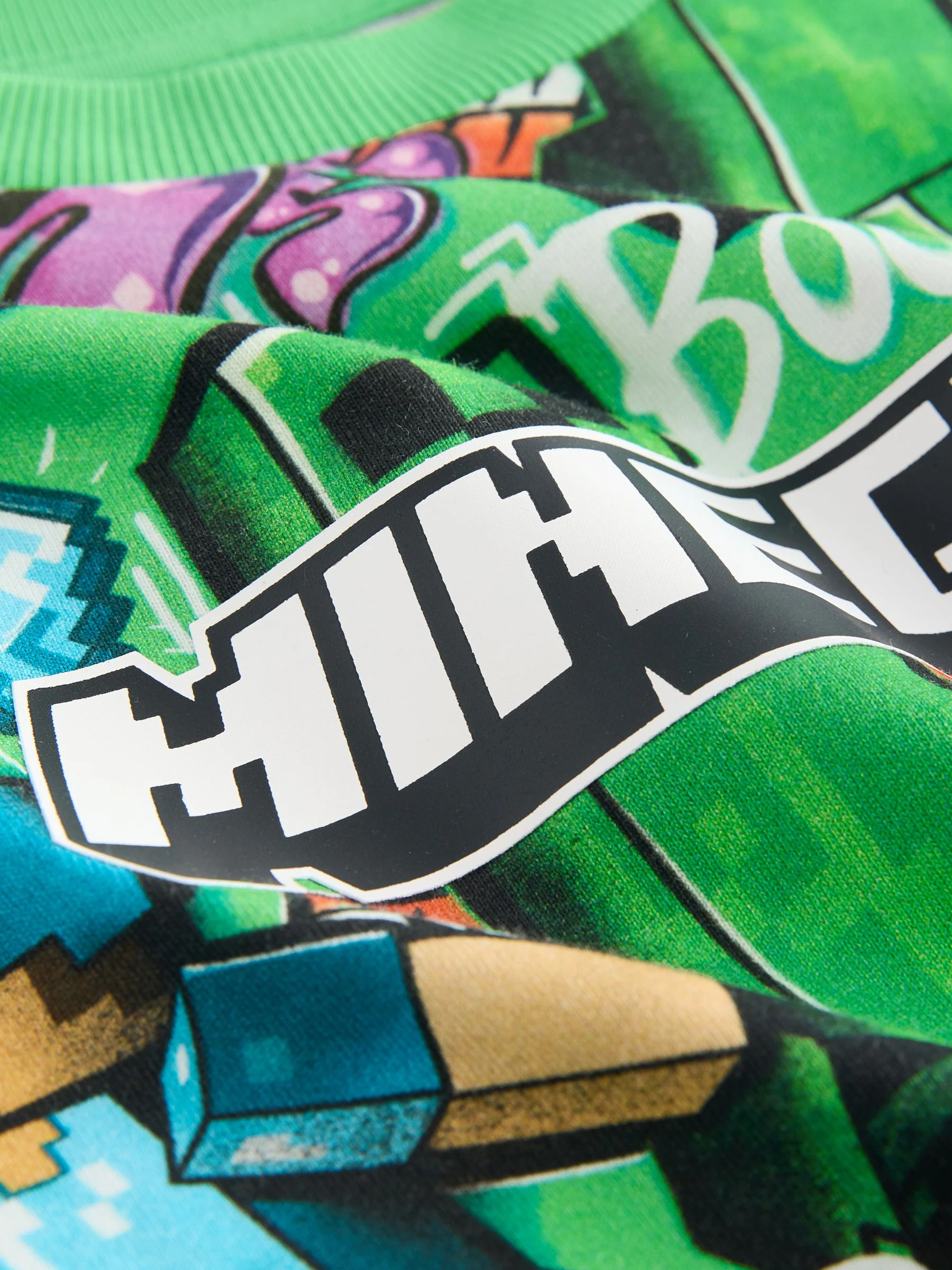 Groene all-over Print - Minecraft T-shirt (3-16jr)