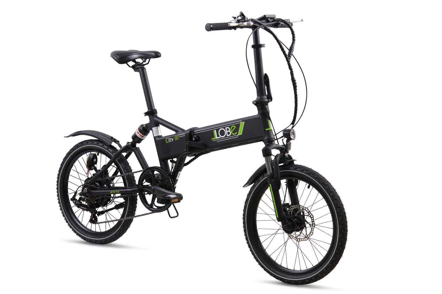 LLobe City III Falt-E-Bike 20 Zoll 10,4 Ah schwarz