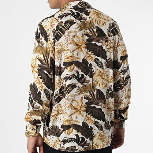Chemise Manches Longues Floral Beige