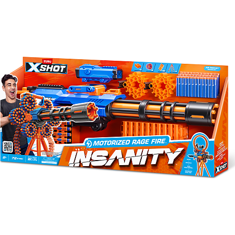 X-Shot Insanity motoriseret Rage Fire blaster med 72 pile