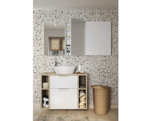 Cersanit CITY wandplank, afmetingen (B x H x D): 20 x 72 x 44,7 cm, frontkleur: eiken